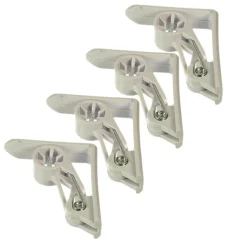 Cosy & Trendy Tafelkleed klemmen - 4x stuks - wit - kunststof Outlet