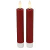 Countryfield Led kaarsen/dinerkaarsen - 2x - rood - 15 cm Discount