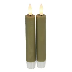 Countryfield Led kaarsen/dinerkaarsen - 2x stuks - beige - 15 cm Discount