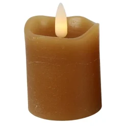 Countryfield LED kaarsen/stompkaarsenen - 2x - cognac bruin - 7cm Best