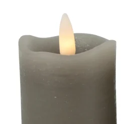Countryfield LED kaarsen/stompkaarsen - 2x st - grijs - H7,2 cm Discount