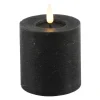 Countryfield LED kaars/stompkaars - zwart - D7,5 x H8 cm - timer Clearance