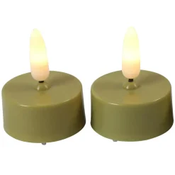 Countryfield LED waxinelichtjes - 2x - goud - warm wit Sale