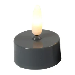 Countryfield LED waxinelichtjes - 2x - grijs - warm wit Best