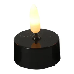 Countryfield LED waxinelichtjes - 2x stuks - zwart - warm wit Discount