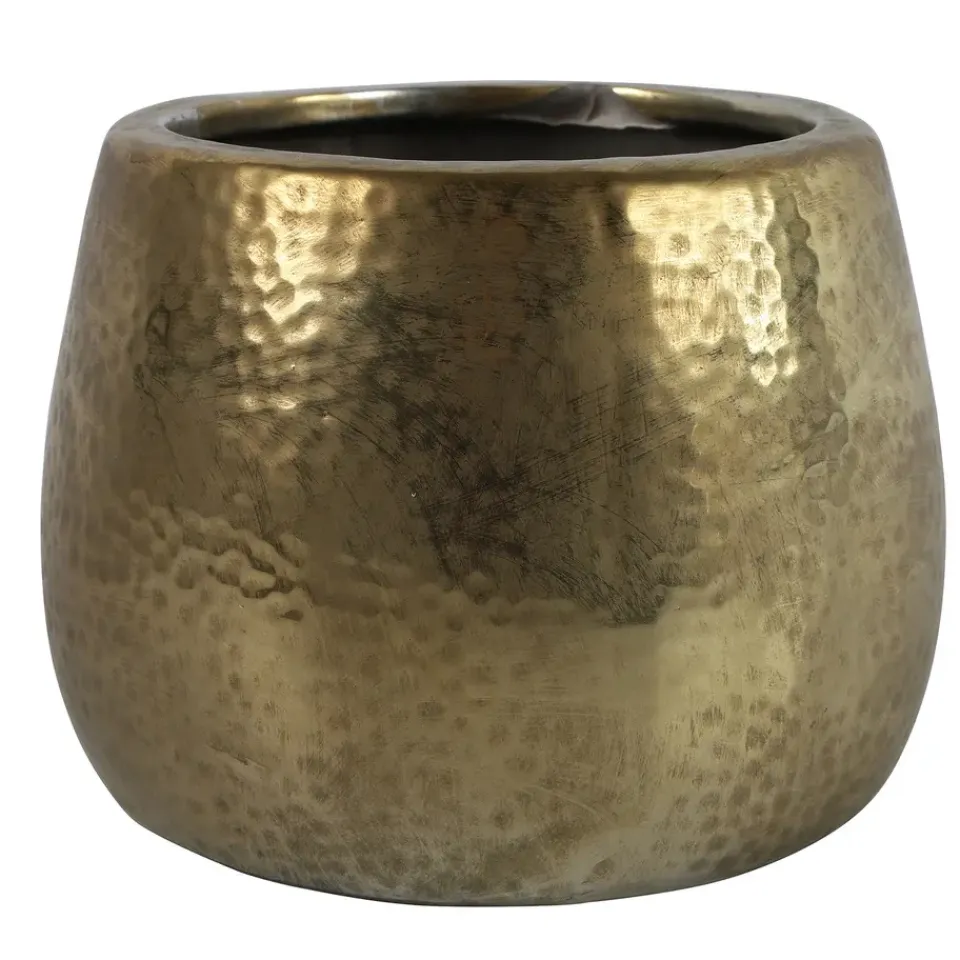 Countryfield Plantenpot Oro - terracotta - goud - 18.5x14.5cm Best