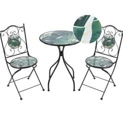 Beliani COZZANA - Balkonset - Zwart - Metaal Discount