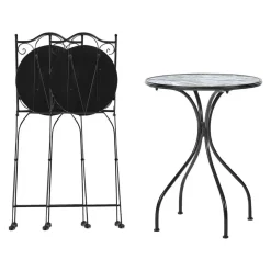 Beliani COZZANA - Balkonset - Zwart - Metaal Discount