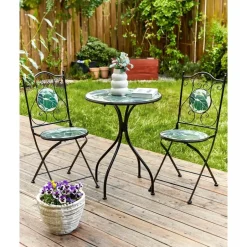 Beliani COZZANA - Tuinstoel set van 2 - Zwart - Metaal Outlet