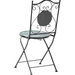 Beliani COZZANA - Tuinstoel set van 2 - Zwart - Metaal Outlet