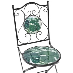 Beliani COZZANA - Tuinstoel set van 2 - Zwart - Metaal Outlet