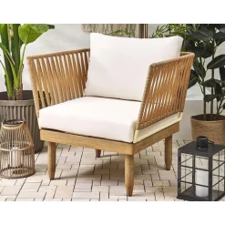 Beliani CREMONA - Loungeset voor 4 - Lichte houtkleur - Acaciahout Online