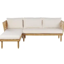 Beliani CREMONA - Loungeset voor 4 - Lichte houtkleur - Acaciahout Online