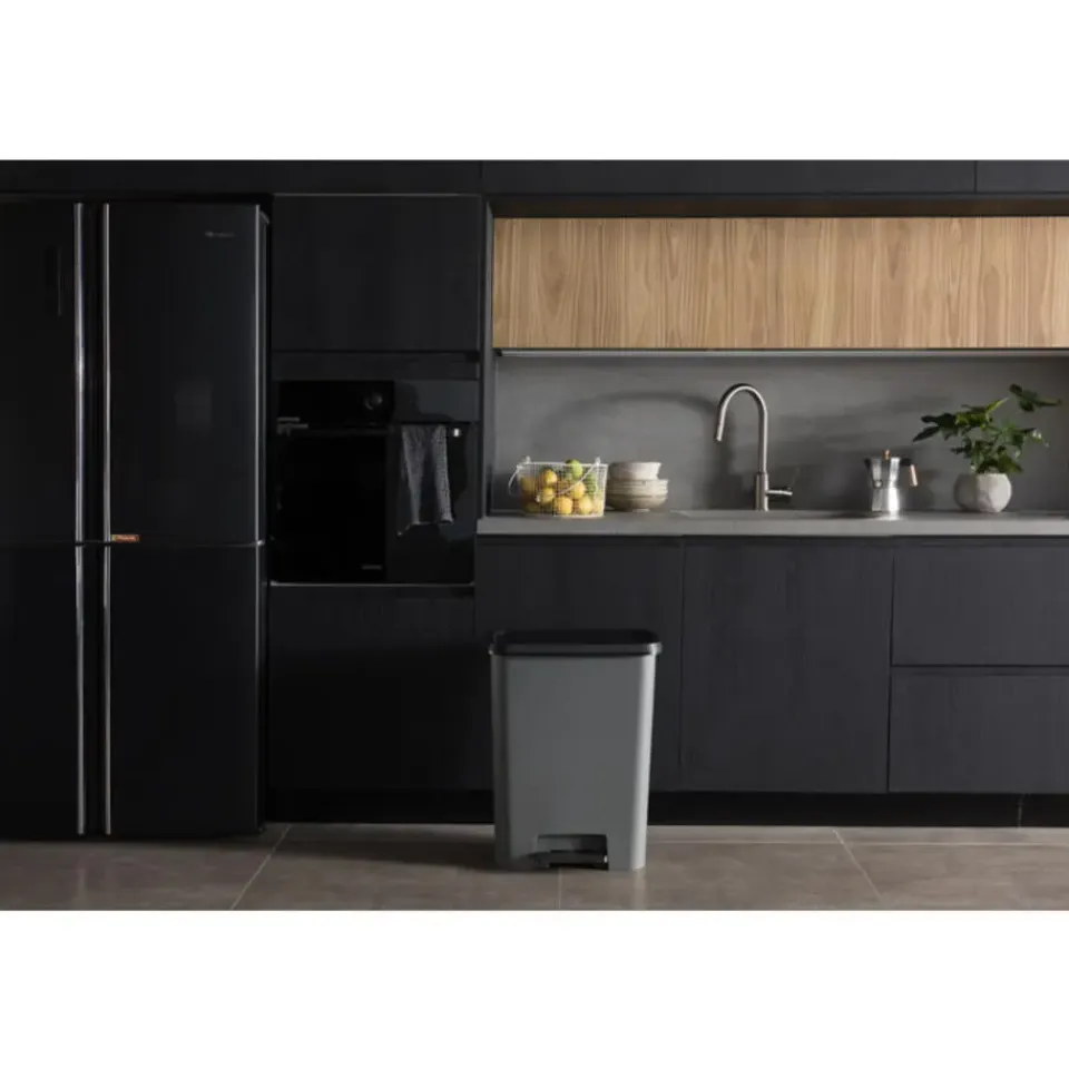 Curver Compatta Prullenbak 50L - Grijs/Zwart Sale