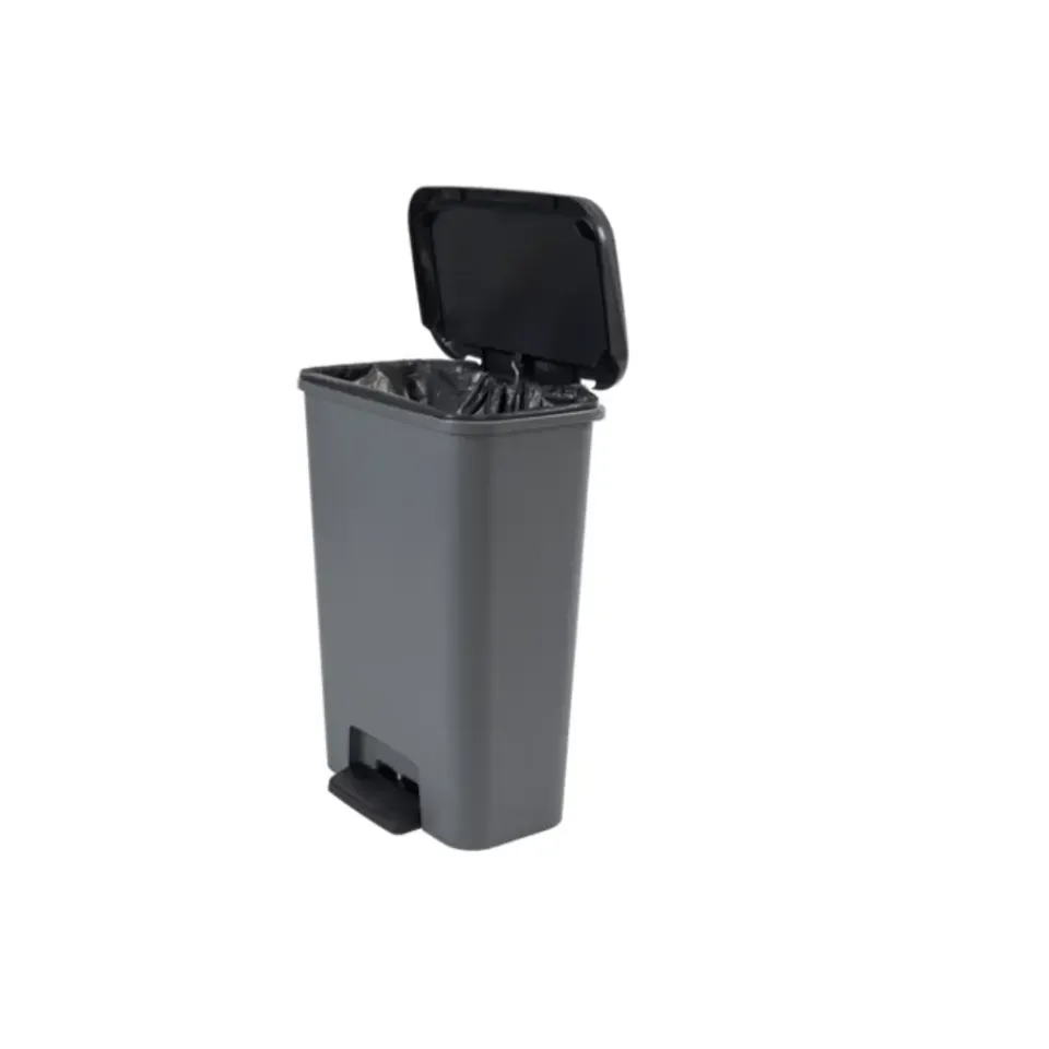 Curver Compatta Prullenbak 50L - Grijs/Zwart Sale