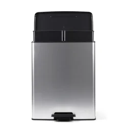 Curver Decobin Duo Prullenbak - 26L+26L - Zilver metallic Sale