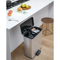 Curver Decobin Duo Prullenbak - 26L+26L - Zilver metallic Sale