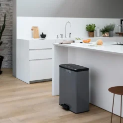 Curver Decobin Duo Prullenbak - 26L+26L - Rechthoekig - Cool Grey Sale