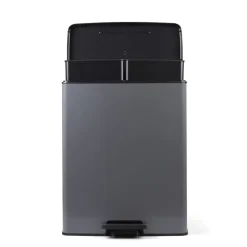 Curver Decobin Duo Prullenbak - 26L+26L - Rechthoekig - Cool Grey Sale