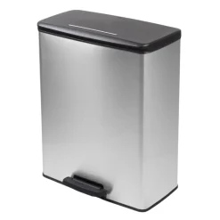 Curver Decobin Prullenbak - 65L - Rechthoekig - Zilver metallic Sale