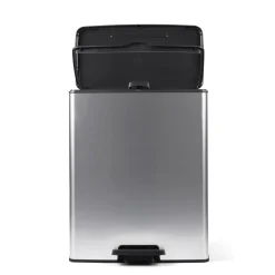 Curver Decobin Prullenbak - 65L - Rechthoekig - Zilver metallic Sale