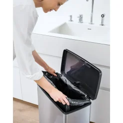 Curver Decobin Prullenbak - 65L - Rechthoekig - Zilver metallic Sale