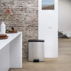 Curver Decobin Prullenbak - 65L - Rechthoekig - Zilver metallic Sale