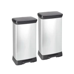 Curver Decobin Prullenbak - 50L - 2 stuks - Metallic Best