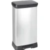 Curver Decobin Prullenbak- 50L - 39x29x72 cm - Zilver Metallic Sale