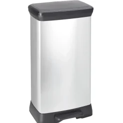 Curver Decobin Prullenbak- 50L - 39x29x72 cm - Zilver Metallic Sale