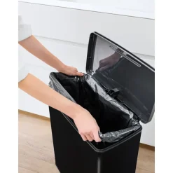 Curver Decobin Prullenbak - 65L - Rechthoekig - Zwart Outlet