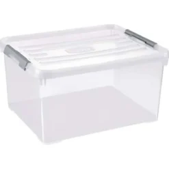 Curver Handy+ Opbergbox - 35L - 3 stuks - Transparant met deksel Discount