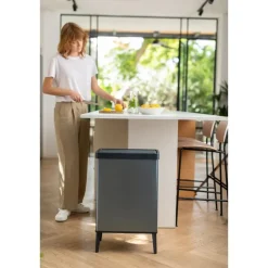 Curver Verto High 54L prullenbak - Grijs - 44x27x69cm New