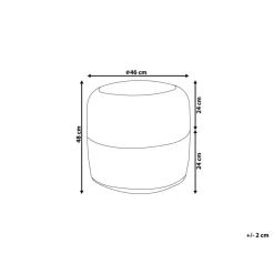 Beliani DALAMA - Poef - Zwart - 46 cm - Katoen Sale