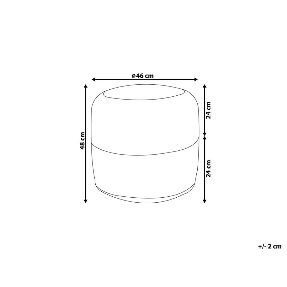 Beliani DALAMA - Poef - Zwart - 46 cm - Katoen Sale