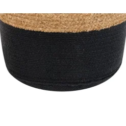 Beliani DALAMA - Poef - Zwart - 46 cm - Katoen Sale