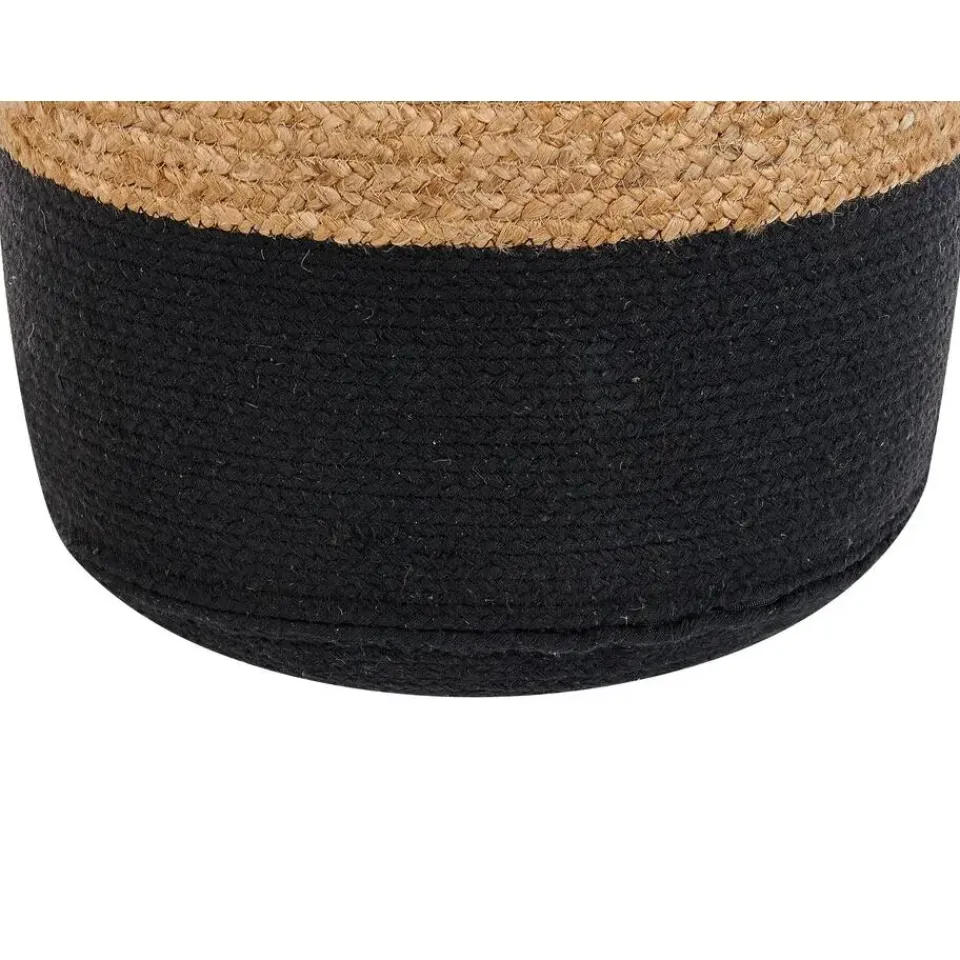 Beliani DALAMA - Poef - Zwart - 46 cm - Katoen Sale