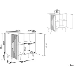 Leen Bakker DALCROSS - Dressoir - Lichte houtkleur - MDF Best
