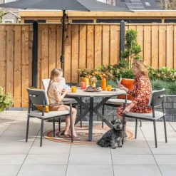 Garden Impressions Dane tuinset 5-delig - Tulli tuintafel Ø122 cm Outlet