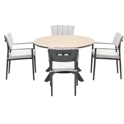 Garden Impressions Dane tuinset 5-delig - Tulli tuintafel Ø122 cm Outlet