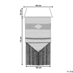 Beliani DASKA - Wanddecoratie - Beige - Katoen Online