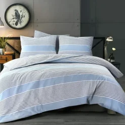 Day Dream Davos - Dekbedovertrek - Eenpersoons - 140 x 200/220 - Lichtblauw Discount