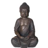 Deco by Boltze Boeddha beeld Zen - donkerbruin - 13 x 10 x 20 cm Outlet
