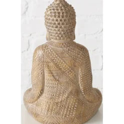 Deco by Boltze Boeddha beeld Legolas - beige - 19 x 13 x 30 cm Clearance