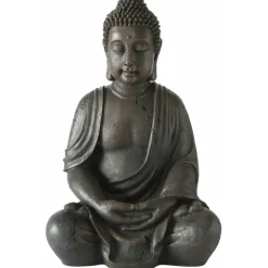 Deco by Boltze Boeddha beeld Zen - antiek grijs - 34 x 45 x 70 cm Online