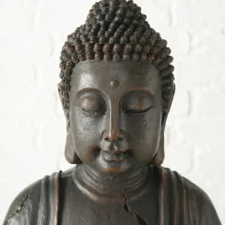 Deco by Boltze Boeddha beeld Zen - antiek grijs - 34 x 45 x 70 cm Online