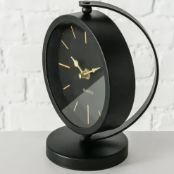 Deco by Boltze Tafelklok Montreux - zwart/goud - 20 x 15 cm Discount