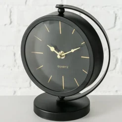 Deco by Boltze Tafelklok Montreux - zwart/goud - 20 x 15 cm Discount