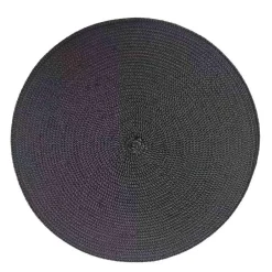 Leen Bakker Deco onderlegger Arianne - zwart - Ø38 cm (1 stuk) Outlet