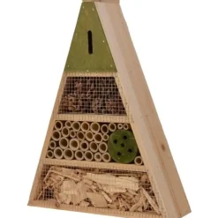 Decoris Insectenhotel - driehoek - lichtgroen - 19 cm Clearance